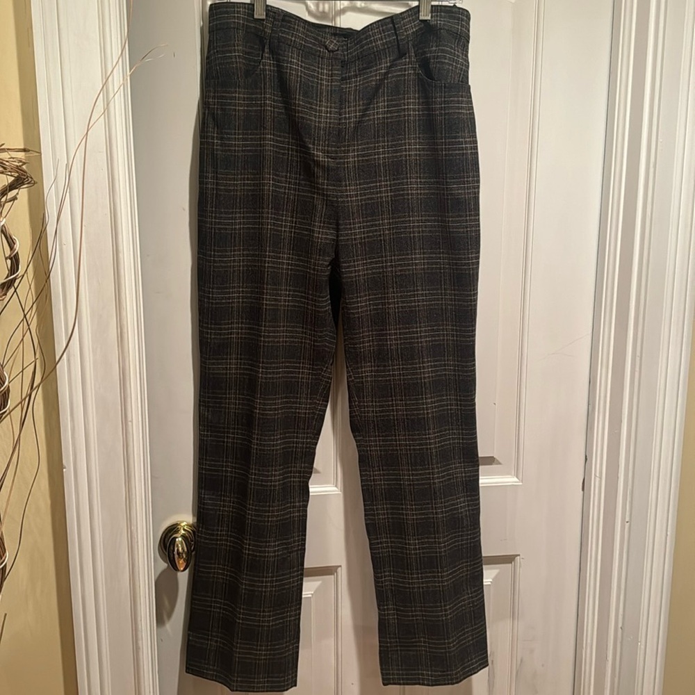 Theory NWT 🔥sale🔥brown multi Auburn plaid pants